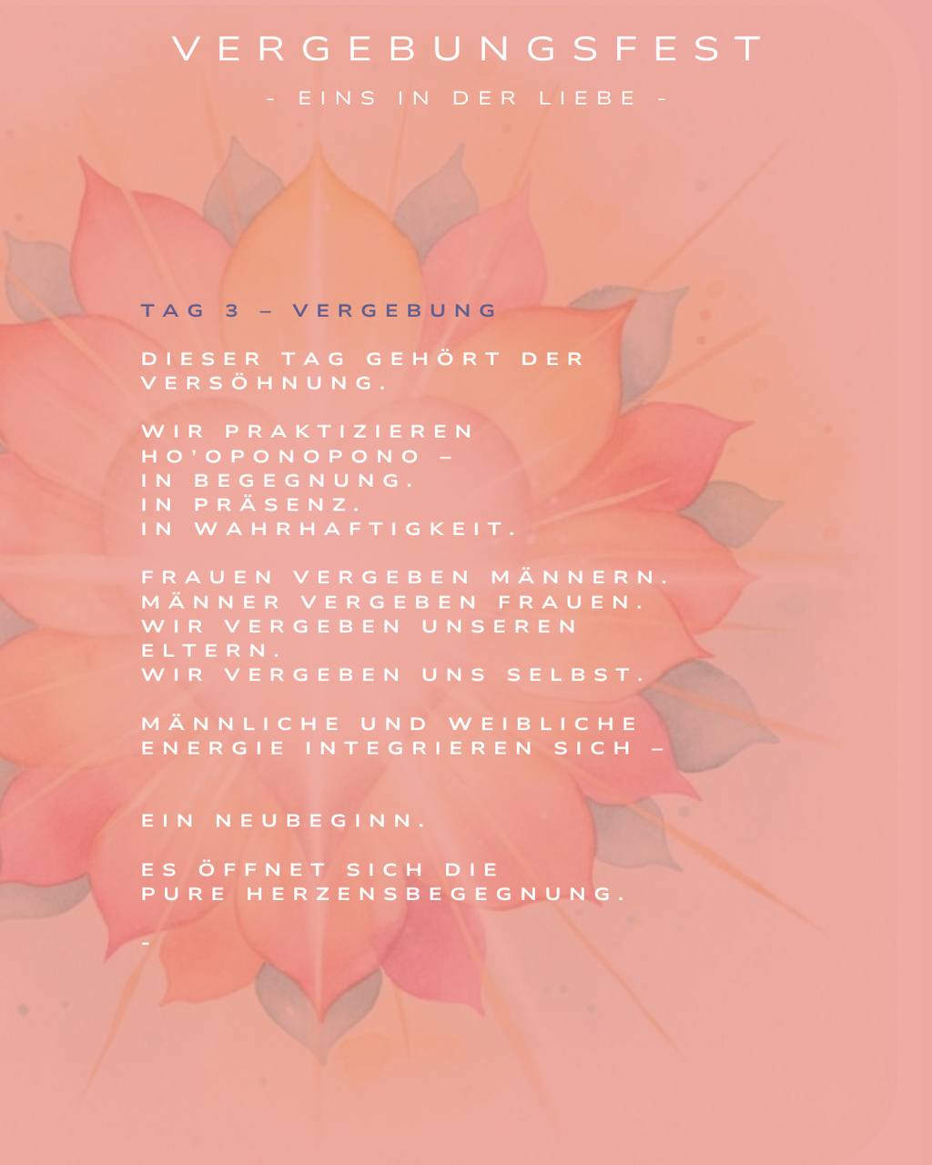 Tag 3 – Vergebung